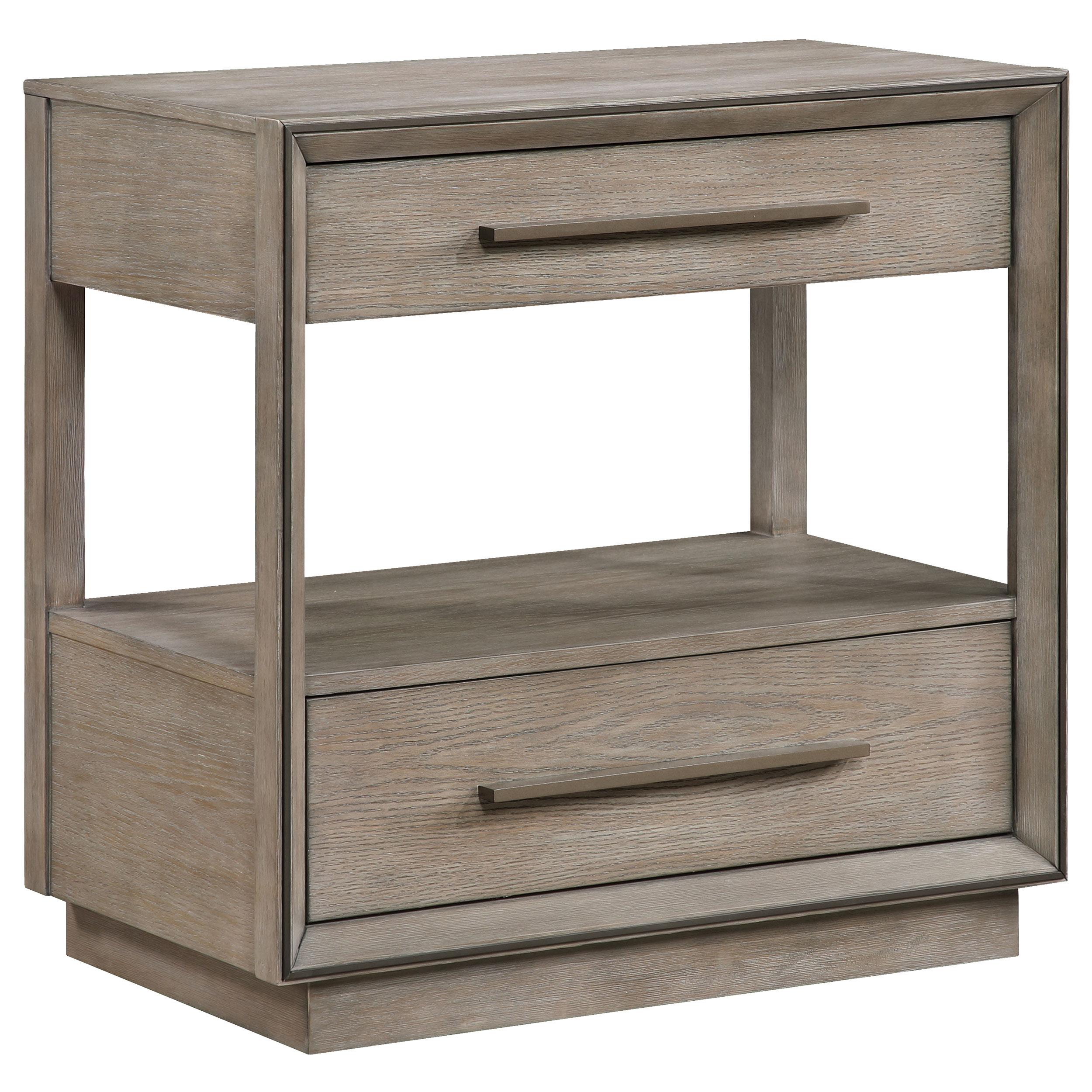 Coaster Furniture Durango 223272 2-Drawer Nightstand Bedside Table - Taupe Oak IMAGE 1